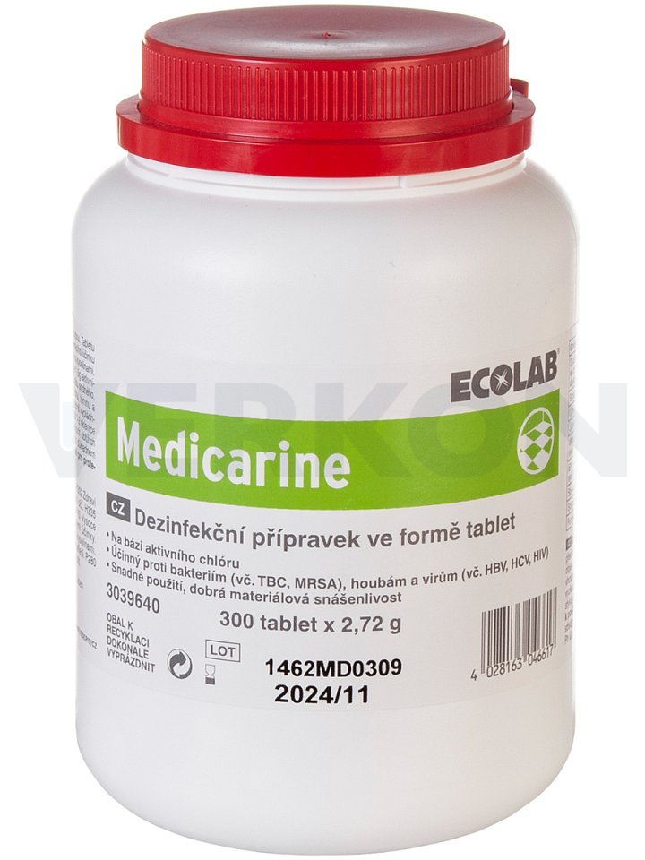 Medicarine, tabletovaný dezinfekční přípravek